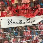 Vine & Love Smocked Bust Floral Print Long Sleeve Top M Photo 5