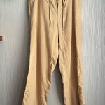 EXPRESS  Women’s Linen Wide Leg Pants Size XL Tan Photo 0
