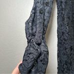 Diane Von Furstenberg  Navy Blue Lace Blouse button down women’s 6 career office Photo 2