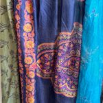 Boho Patchwork Silk Dress M/L Casual‎ Freedom Festival Mixed Print Blue Size M Photo 8