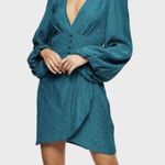 Topshop Jacquard Plunge Button Mini Dress Photo 2