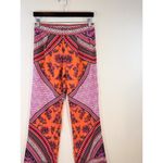 Hale Bob Womens Pants Purple Floral Aztec Straight Pull On Lounge Boho Size XS Photo 4