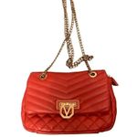 Mario Valentino  red quilted vegan leather mini handbag Photo 7