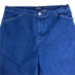Vintage High Waisted Mom Capri Pants 16 Med Wash Front Pockets Stretch Photo 1