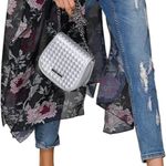 Hibluco Sheer Chiffon Black Floral Kimono Cardigan Long Swimwear Cover Up Sz 2XL Photo 9