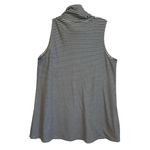Loft Sleeveless White Black Striped Tunic Tank Top Mini Dress Turtleneck XL Photo 1