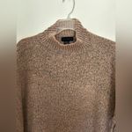 Steve Madden brown knit fringe trim poncho wrap with pockets one size Photo 5