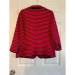 Talbots Cotton Striped Nautical Captain Jacket Women's Navy/Red Size 1X Photo 1