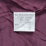 Laura Ashley Vintage Burgundy Herringbone Wool Blend Button Front Long Over Coat Photo 4