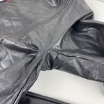 Spanx Women's Faux Leather Shiny Black Glossy LEGGINGS #2437 Size Large Photo 6