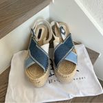 Alice + Olivia Fayen Color-block Denim Espadrille Platform Sandals in Blue Photo 2