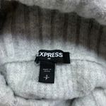 EXPRESS  Turtleneck‎ Sweater womens Small Gray Long Sleeve Knit Tunic Oversize Photo 4