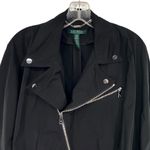 Ralph Lauren Lauren Zip-Front Poncho Jacket Moto Rain Coat Photo 3
