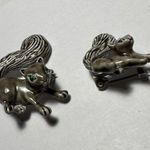 Lot Of 2 Matching Signed Gerry’s Brooch Pins grey squirrel Mommy / Child Set Photo 5