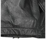 Outdoor Exchange leather jacket coat vintage tie waist medium belted black Photo 2