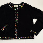 Lisa Nichols Mary William & Co Black Jeweled Cardigan Sweater Medium Photo 0