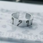 Candy Cane Thin Ring Silver Photo 0