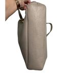 India Hicks Gray Pebble Leather Adjustable Length Strap Solitaire Tote Bag Photo 5