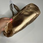 Coach gold zip top shoulder bag 12” x 9” x 4” Photo 3