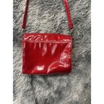 Disney  Parks Authentic Minnie Mouse Black & White Bow Red Vinyl Crossbody Purse Photo 4