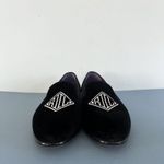 Ralph Lauren Purple Label Alonzo Monogram Bullion Black Velvet Slippers Size 6 Photo 1