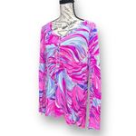 Lilly Pulitzer Pink Oh My Guava Sorella Pima Cotton Top Resort Vacation Size M Photo 3