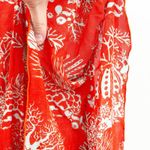 Pineapples Womens Hawaiian Beachy Fish Coral Print Kimono Cover Up Size M Red Size M Photo 4