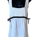 NEW Heather B Moon White / Black Trim Square Neck Knit Tank White Size M Photo 0