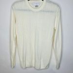 Casual Corner Cream Sweater Cable Knit Sz Medium Photo 0