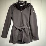 Columbia Take to the Streets II Trench Coat Tie Waist Hood Gray Size Small Photo 0