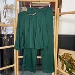 Tuckernuck  Rainforest Green Adah Satin Blouse & Erin Pants - Sz L ❤️🎀 Photo 1
