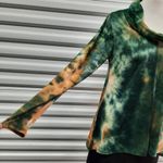 Forgotten Grace Sweater Womens XS Green Gold Tie Dye Oversized Cowl Neck Casual Photo 4
