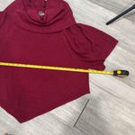 NEW DIRECTIONS WEEKEND Short Sleeve Cowl Neck Poncho Sweater, Womens 3X Red Photo 11