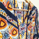 Chico's Ikat Medallion Print Shift Dress-Size 1 / US 8-Tie Detail-Stretchy-Casual Photo 4