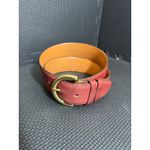 Coach  VINTAGE CLASSIC RED BERRY LEATHER WOMEN'S BELT BRASS‎ BUCKLE 8500 Medium Photo 5
