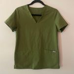 FIGS Women's size XS Dark Olive Green Casma Scrub Top Nurse Doctor Uniform Photo 0