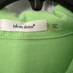 These Three Boutique Jessie Denim Romper- Lime Photo 1