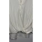 Everly  white crisscross roll up sleeve blouse, size medium ￼ Photo 4