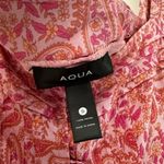 AQUA  sundress pink girly paisley print buttons size S Bloomingdale’s exclusive   Photo 4