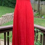 frame denim Frame Womens Red 100% Silk Wrap Maxi Dress Size M Medium Photo 0