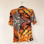 Ubu on the Green Quarter Zip Golf Shirt in Orange Multicolor XS Photo 1