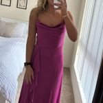 Nine West  Satin Maxi Dress Cowl Neck Photo 1
