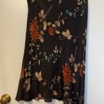 Old Navy brown and tan floral, print pencil skirt Photo 0