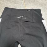 Lorna Jane Set of 2 Black Grey Green Colorblock XS Leggings Full Length Pocket Photo 6