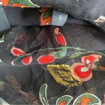 The Kooples  Silk Bollywood Black Gold Metallic Floral Print Sheer Blouse small Photo 11