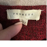 Prómesa Promesa Dress Size Large Red Baby Doll Loose Puff Sleeve Short Knee Length Lined Photo 4