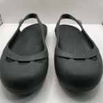 Crocs Womens  Skylar US 9 Black Flat Sandals Flower Sling Back Slip On Flats Photo 3