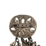 Sand Dollar Charm Brooch Nautical Celestial Dangling Charms Silver Tone 3.5" Photo 3