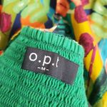 Anthropologie O.P.T Tropical Palm Halter Neck & Skirt Set Photo 4