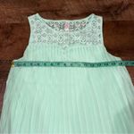 Xhilaration  Mint Green Lace and Pleated Sleeveless Top Photo 8